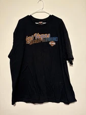 Harley-Davidson Shirt Mens 3XL Black Las Vegas Nevada Motorcycle Tee Shirt