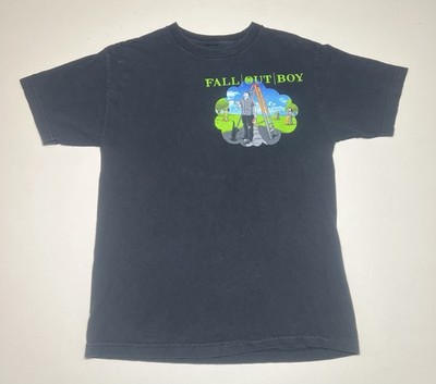 Vintage Fall Out Boy Black Clouds & Underdogs Tour Band Tee Shirt Measured*