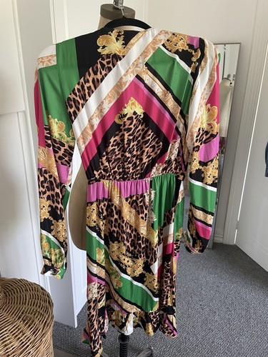 Wayne By Wayne Cooper Womens Dress Size 6 Multicoloured Long Sleeve V-Neck. - Picture 12 of 14