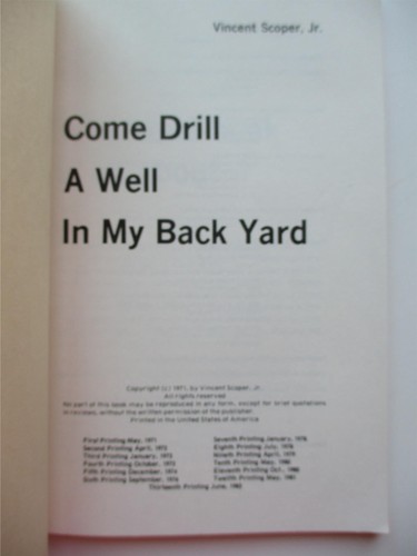 COME DRILL A WELL IN MY BACKYARD Vincent Scoper 1982 Oil Petroleum Exploration - Picture 3 of 4