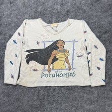 Vintage 90s Disney Pocahontas Graphic T-shirt Cotton Youth Kids NO SIZE