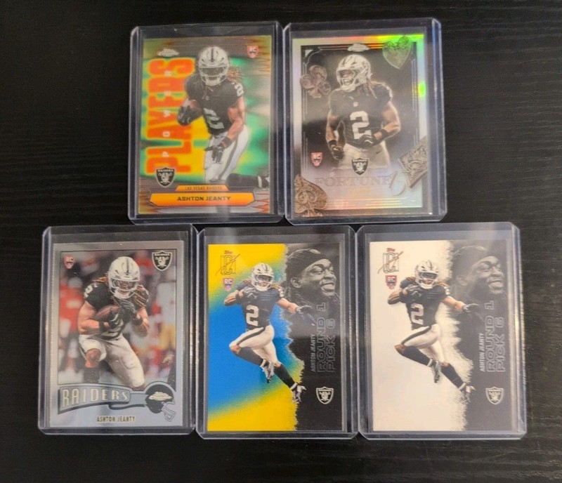 Ashton Jeanty 2025 Topps, Chrome, Signature Class 5 Card Rookie Lot ( Invest)