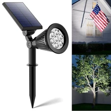 LED Solar Spot Light Outdoor Waterproof Landscape Spotlight Garden Security Lamp