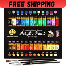 24 Colors Paint DIY Acrylic Paint Set for Hobby Model Painting Artists