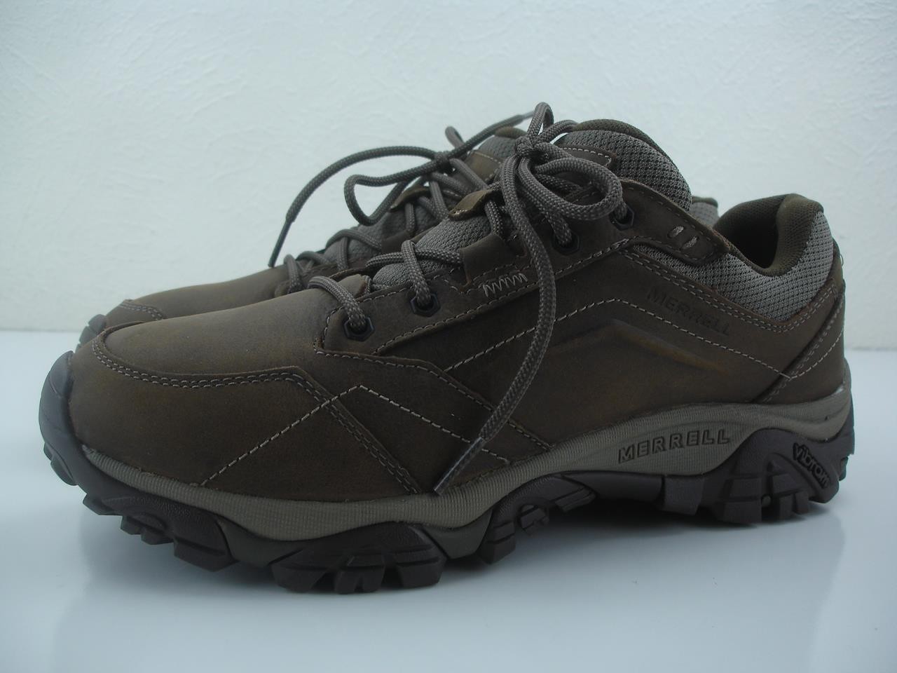 Scarpe da trekking uomo 9 5 M Merrell Moab Adventure J91831 Boulder pelle marrone NUOVE