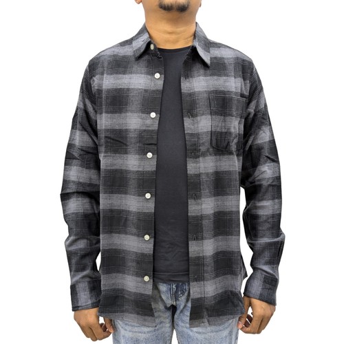 Camisa Hombre de Leñador Franela Manga Larga Hilo Teñido Cuadros Algodón Peinado - Imagen 10 de 18