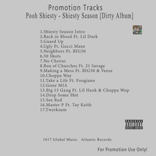 Rap/Hip-Hop. White CD. Pooh Shiesty - Shiesty Season [Dirty Album]