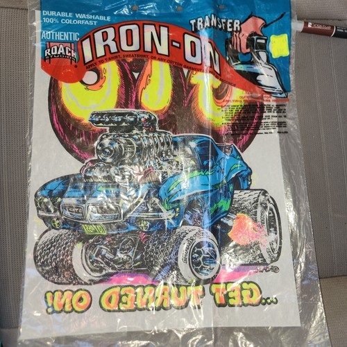 GTO 1970's VINTAGE MUSCLE CAR IRON ON TRANSFER -NEW OLD STOCK