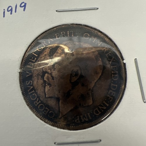 1919 Georgiens V DEI GRA BRITT OMN REX FID DEF IND IMP - Bild 1 von 4