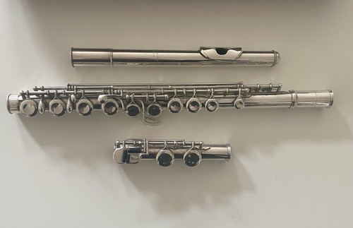 Moritz Max Mönnig Leipzig, Vollsilber Querflöte, Konzertinstrument - Bild 1 von 7
