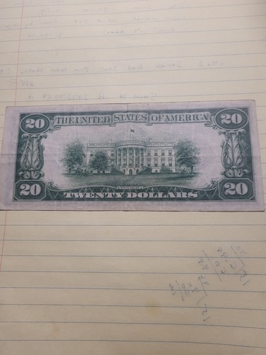 1934 D Series $20 Note (XF) - Picture 2 of 2