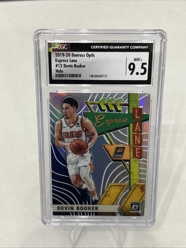 2019-20 Donruss Optic Devin Booker Express Lane Silver Holo Prizm SP CGC 9.5 ☀️