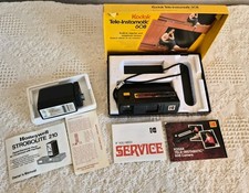 1970s Kodak Tele-Instamatic 608 Black Film Camera with Honeywell Strobolite 210