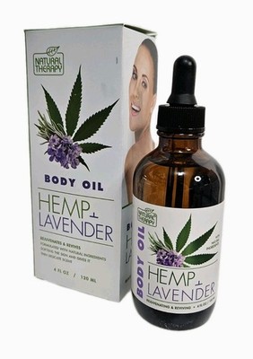 Natural Therapy Hemp + Lavender  Body Oil (4 oz)  Rejuvenates & Revives