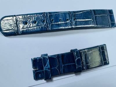 A. Lange & Söhne ストラップ 20/16mm Genuine A. Lange & Sohne Blue Leather Watch Strap / Band , 20 mm