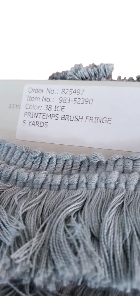 Samuel & Sons 5 Yards Printemps Brush Fringe Ice 2" Woven Tassel Finishing Trim - Image 3 of 4