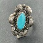 Vintage Sterling Silver Turquoise Southwest Ring Size 7 ~ 5 Grams