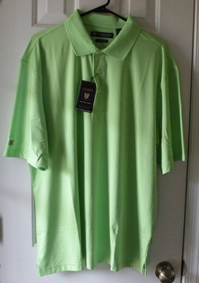 Oxford Golf Super Dry CoolMax Golf Polo Shirt Men's Large Limelight Green