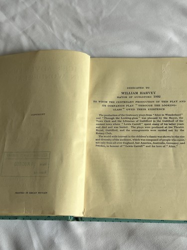 Lewis Carroll Play Script ALICE'S ADVENTURES IN WONDERLAND Vintage HB 1933 30s - Picture 11 of 14