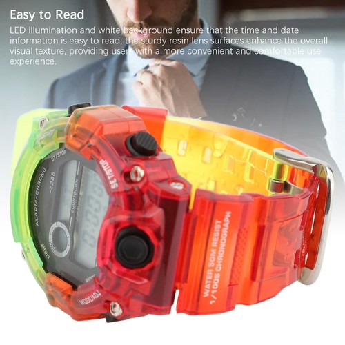 Digital Watch Luminous Round Water Proof Multifunction Countdown Electronic UTS - Picture 12 of 24