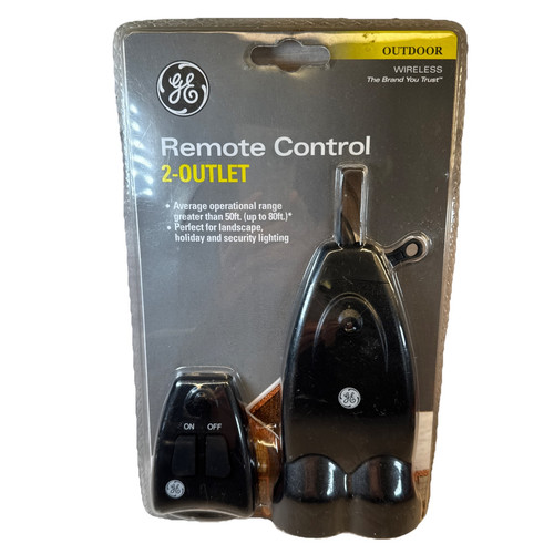 GE Outdoor Wireless Remote Control 2-Outlet Receiver & Remote 561186 NEW SEALED - Picture 1 of 13