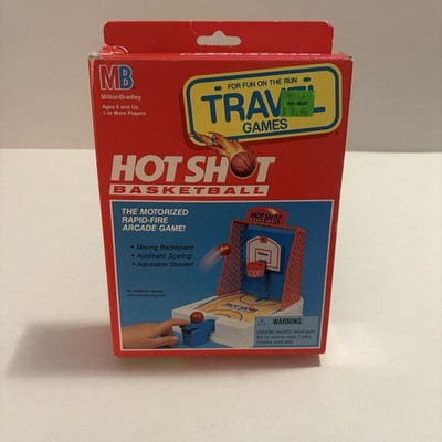 Milton Bradley Hot Shot Basketball Travel Game Motorized Arcade, MPN 4314