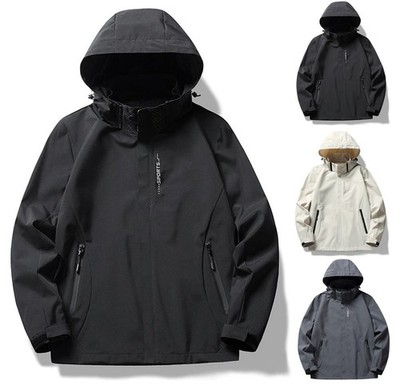 Herren Windbreaker Frontzip Herbst Frühling Outdoor Jacke Regenjacke NEU