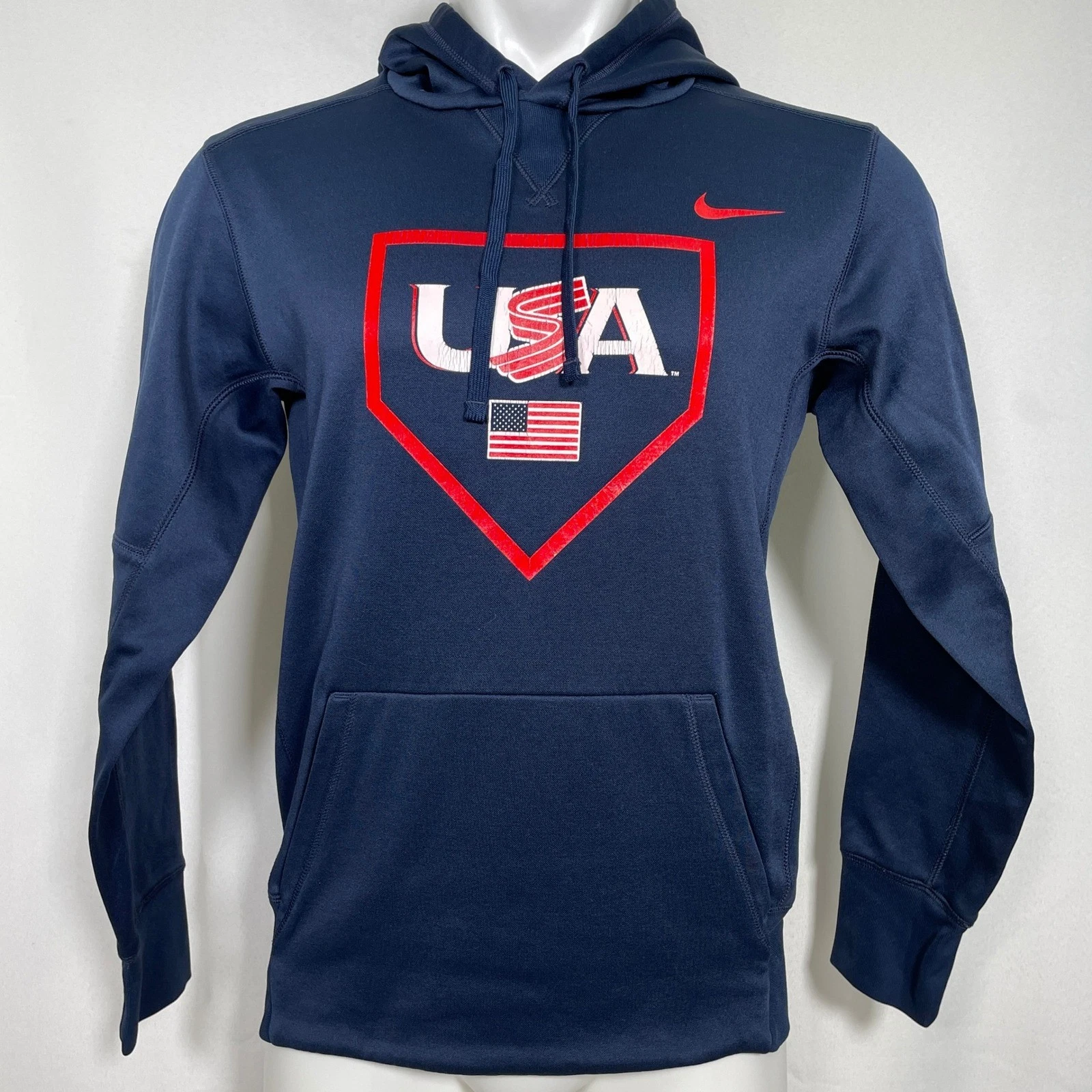 Team USA WBC World Baseball Classic Nike Therma-FIT Navy Blue Hoodie Men's SMALL