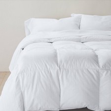 Casaluna All Seasons Weight Down Comforter King White 600 Duck Down Fill 