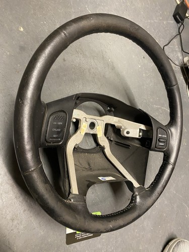 2003-2006 Jeep Wrangler TJ OEM Steering Wheel Leather 5JG621X9AB Cruise Control - Foto 2 di 8