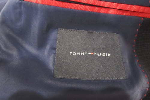 Tommy Hilfiger Wool Blend Navy Blue Plaid Modern-Fit Suit, Men's Size 48L NWOT - Picture 16 of 17