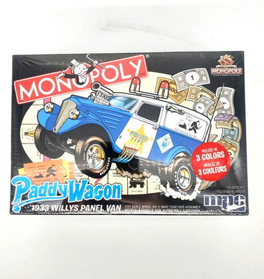 MPC #924M 1/25 SCALE MONOPOLY 1933 WILLYS PADDY WAGON SNAP TOGETHER KIT NEW