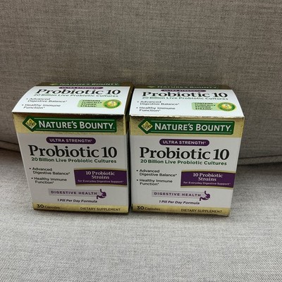 Nature's Bounty Ultra Strength Probiotic 10, 30 Capsules 2pk