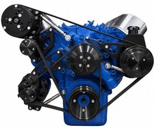 Big Block Ford 429 460 Serpentine Pulley Conversion Kit Alt Ps Ac 6 Rib Black Big Block Ford 429 460 Serpentine Pulley Conversion Kit Alt Ps Ac 6 Rib Black
