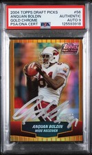 2004 TOPPS DRAFT PICKS & PROSPECTS #56 ANQUAN BOLDIN PSA AUTHENTIC AUTO 9