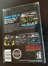 Donkey Kong Jr. 3-SCREW CART NON-HANGTAB BOX Complete CIB Nintendo NES RARE 🔥