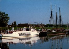 Busum Harbor Boats vintage postcard k192