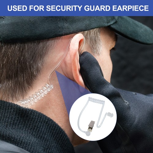 2 szt. słuchawki douszne kanał powietrzny zamiennik do Secret Service, przezroczyste - Zdjęcie 7 z 7