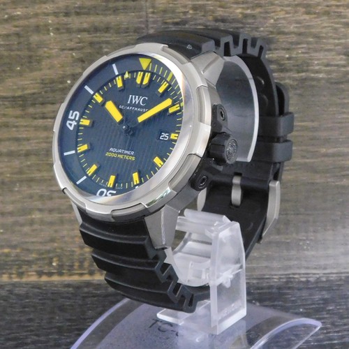 IWC Aquatimer  IW358001 S Steel Automatic Black  Men's Wrist W...