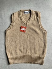 NWT McGregor Sweater Vest Mens Large Sand Brown V Neck Preppy Vintage Pullover