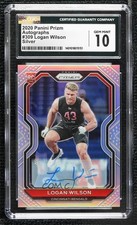 2020 Panini Prizm Rookie Silver Logan Wilson #309 CGC 10 Gem Mint Auto 5f2