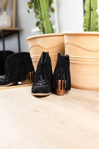 Amos Fransen Stiefelette in schwarz Wildleder - Bild 1 von 12