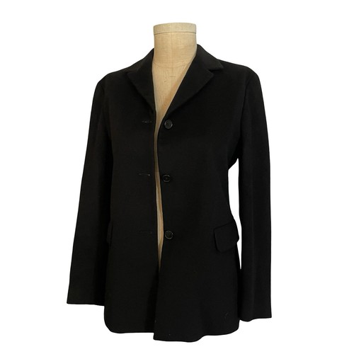 Abrigo Blazer Barney’s New York Negro 100% Cachemira Unisex Hecho en Italia - Imagen 2 de 6