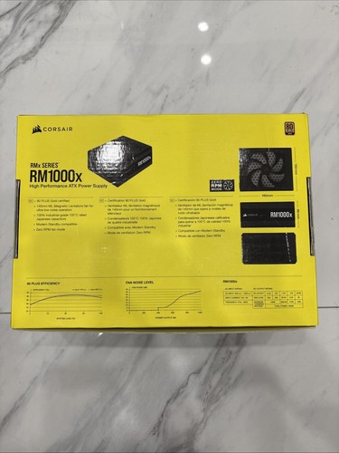 Corsair RM1000x 1000W +80GOLD Fully Modular ATX Power Supply - Black - Photo 3/4