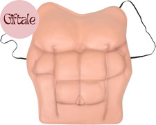 Realistic Fake Muscle Chest Suit for Men Half Body Muscle Costume for Halloween