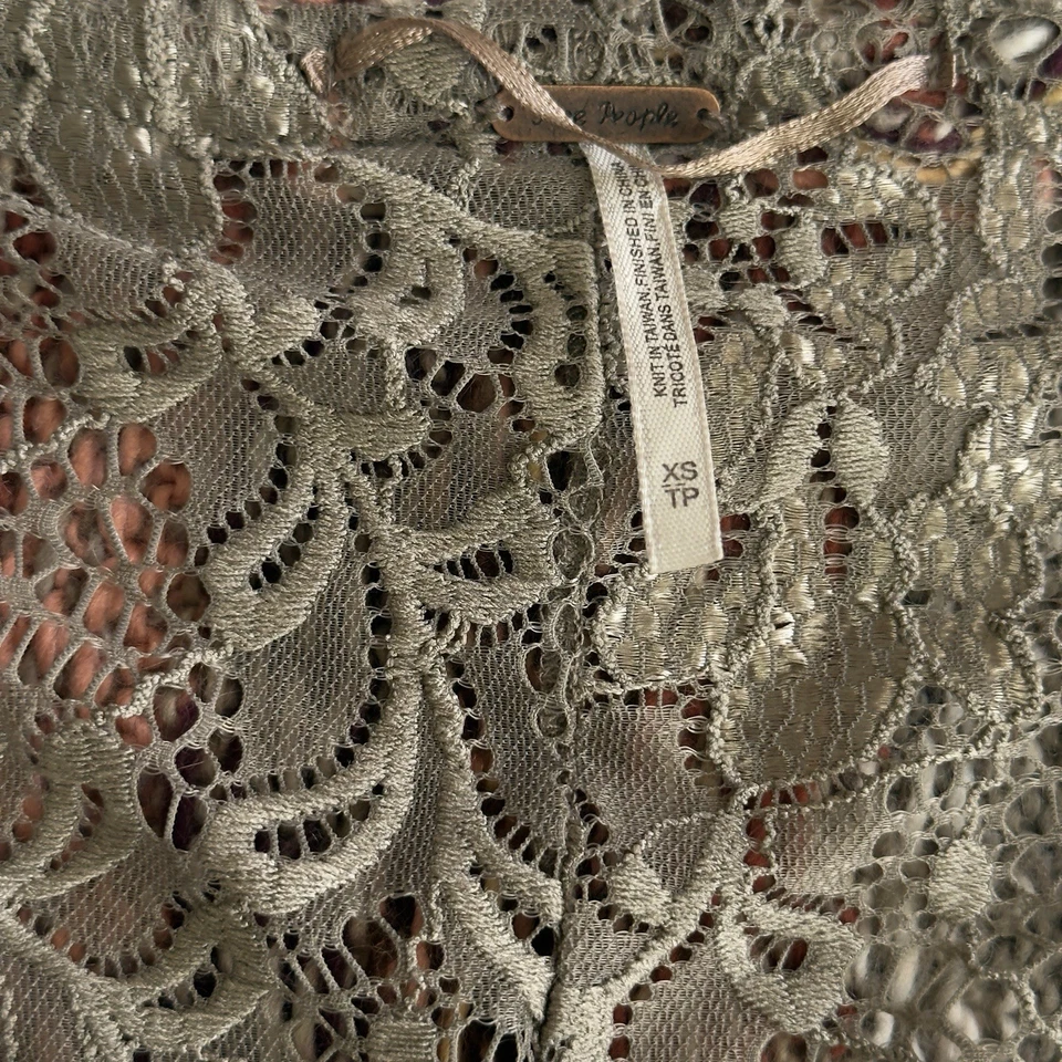 Suéter Free People Fair Isle tejido carnaval encogerse de hombros para mujer XS mezcla de lana forrado con encaje Foto 4 de 4