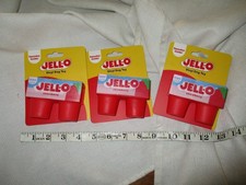 jell-o advertising vinyl dog toy new set of 3 zero sugar strawberry cups