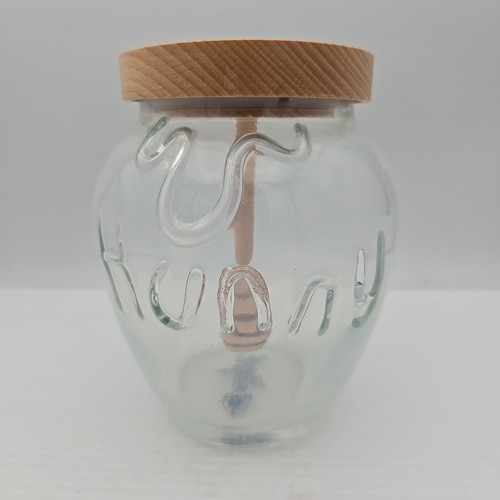 Disney Parks Winnie Puuh geprägter Honiglöffel luftdicht Holzdeckel Glas