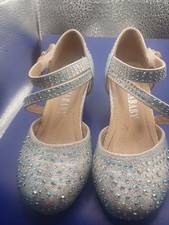ADORABABY Girls Silver Rhinestone Dress Shoes...