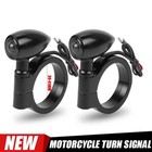 2Pcs Motorcycle LED Turn Signal Lights 41mm Fork Clamp Blinker Amber Indicator